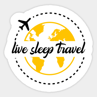 Live Sleep Travel Repeat Sticker